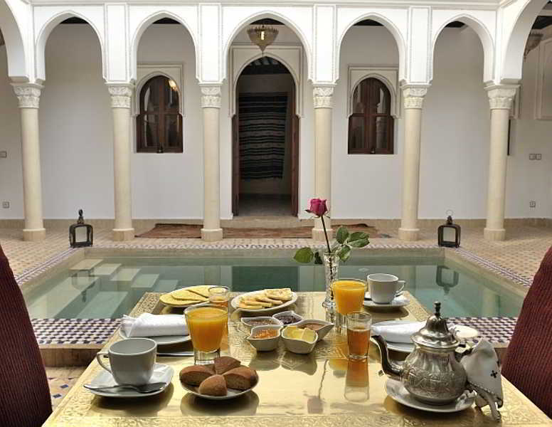 Riad Le Jardin D'Abdou Марракеш Екстер'єр фото Breakfast at a riad in Marrakech